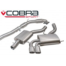 Cobra Sport Stainless Steel Sports Exhaust For Audi S3 2006-13 Turbo Back Exhaust (Sports Catalyst / Resonater)